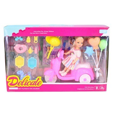 Set muñeca con scooter
