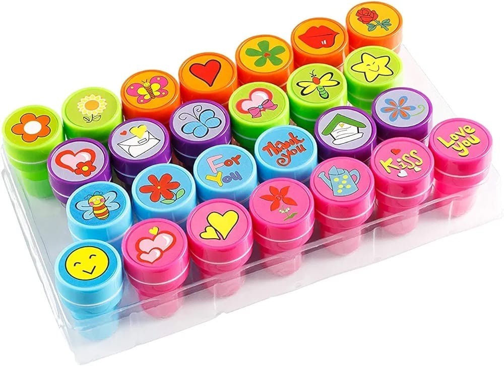 Cajita con 26 sellos