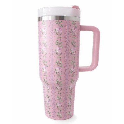 Termo metálico con pajilla