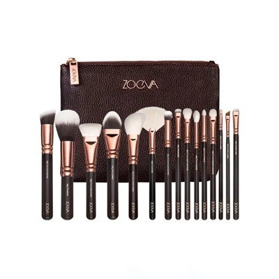 Set de brochas con cosmetiquera (16pcs)