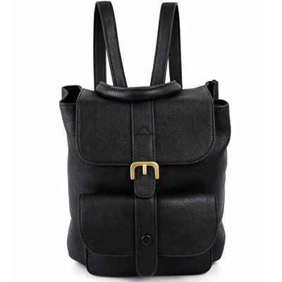 Mochila pequeña con detalle fajita negra