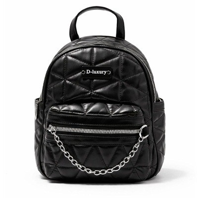 Mochila pequeña con detalle de cadena negra