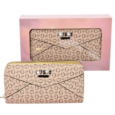 Billetera manos libres estampada Beige