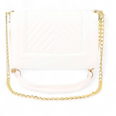 Bolsito manos libres con textura blanco