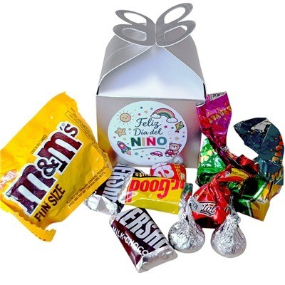 Cajita con chocolates variados Feliz día del niño