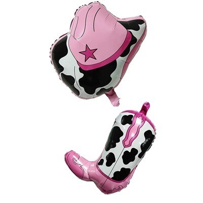 Dúo de globos sin inflar vaquera