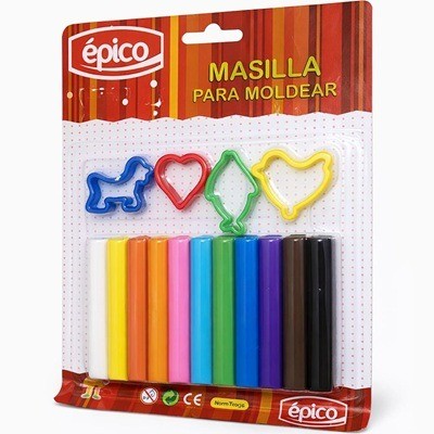 Set de plastilina con 3 moldes A1