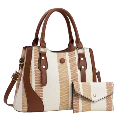 Bolso Con Monedero Crema