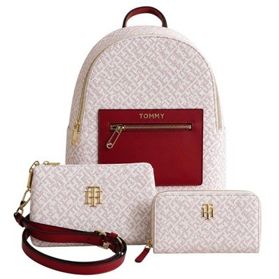 Mochila Con Manos Libres Y Billetera Roja