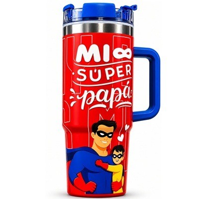 Termo Con Frase Mi Super Papá (900 ml)