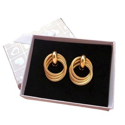 Aretes con baño en oro Estilo 1