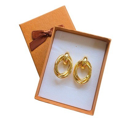 Aretes con baño en oro Estilo 2