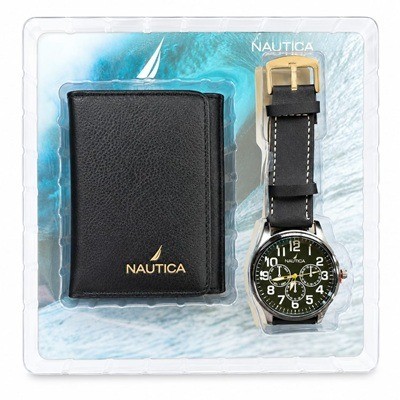 Billetera más reloj Náutica