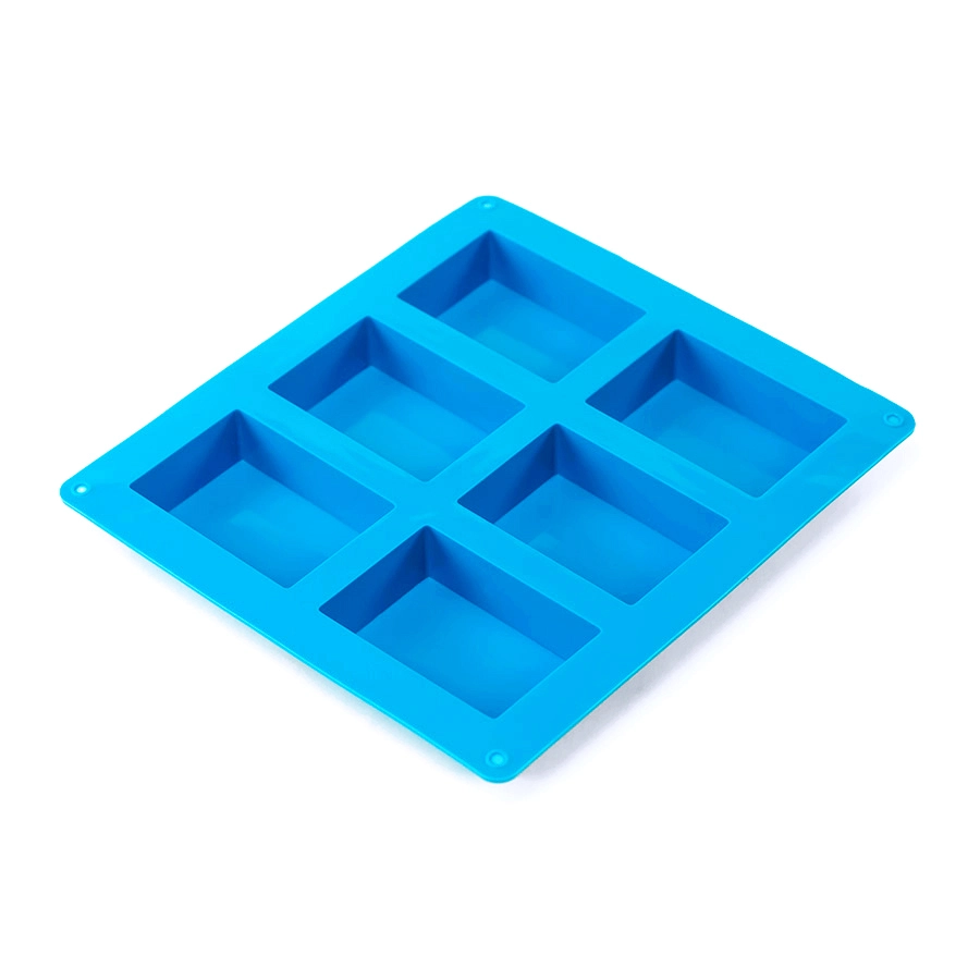 6 Bar Large Rectangle Silicone Soap Mold