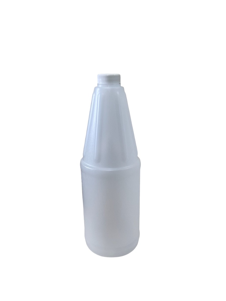 1 Litre HDPE Plastic Bottle w/ White Cap