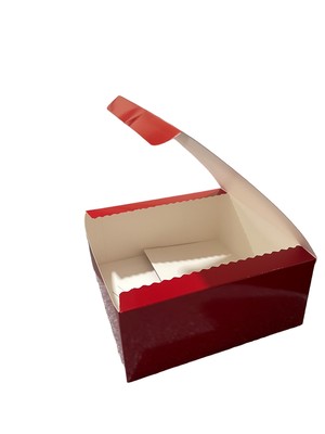 (8x8x4) Red Glossy Gift Box