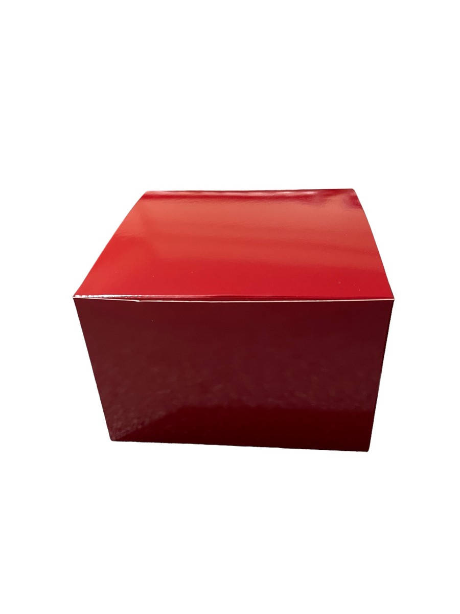 (6x6x4) Red Glossy Gift Box