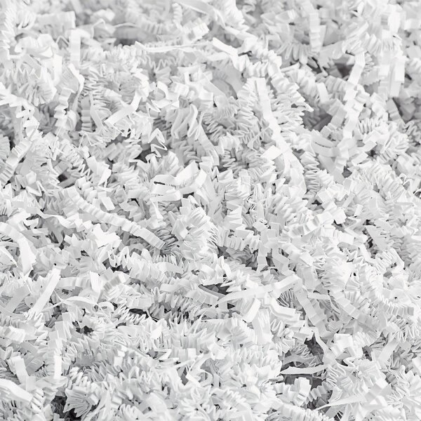 White Crinkle Cut Paper Shred