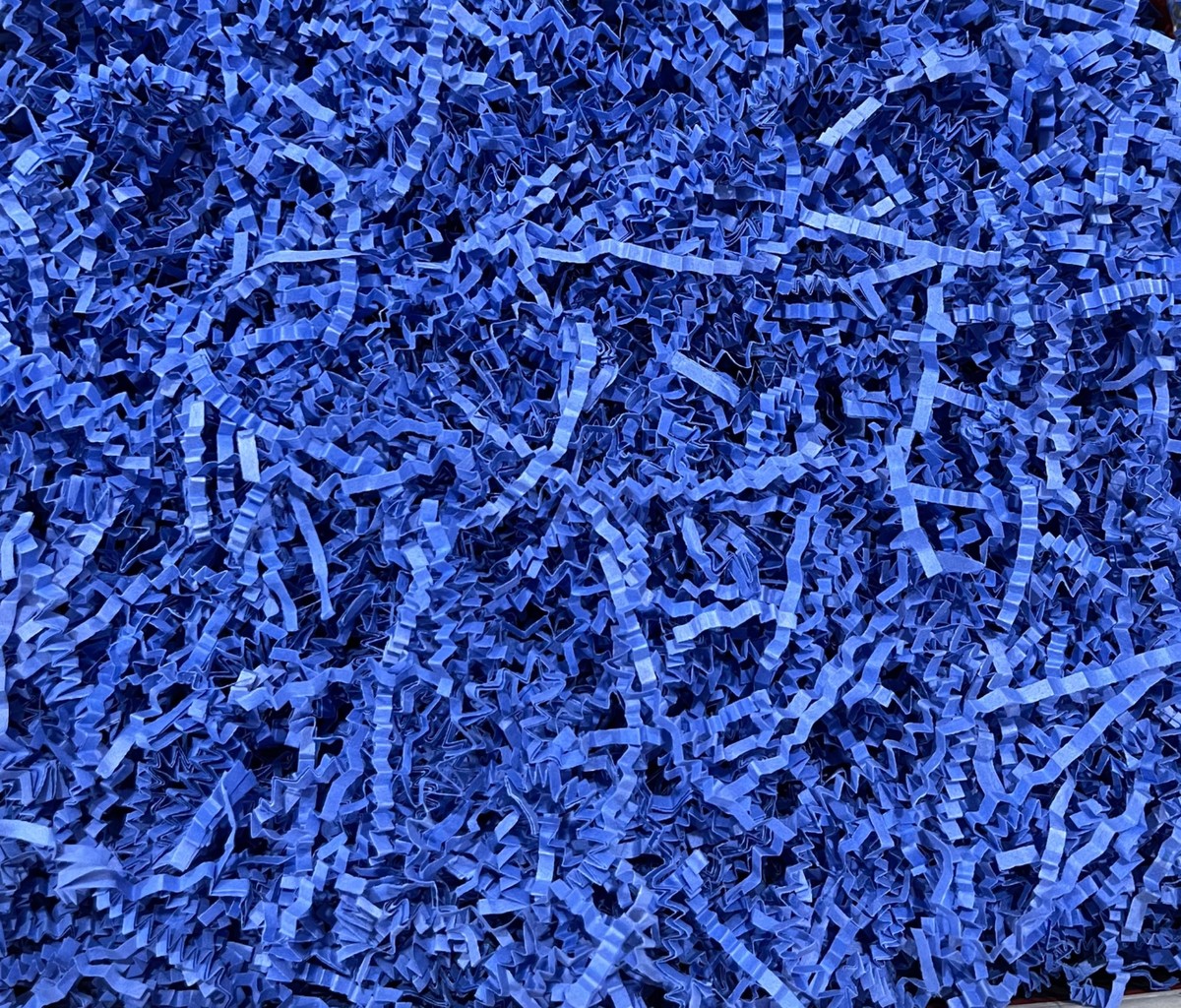 Royal Blue Crinkle Cut Paper Shred