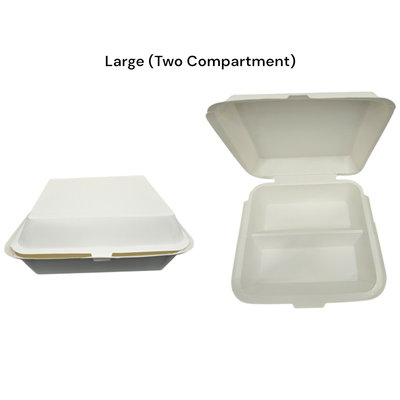 Lunch Boxes - Sugarcane Bagasse (Biodegradable)