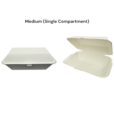 Lunch Boxes - Sugarcane Bagasse (Biodegradable)