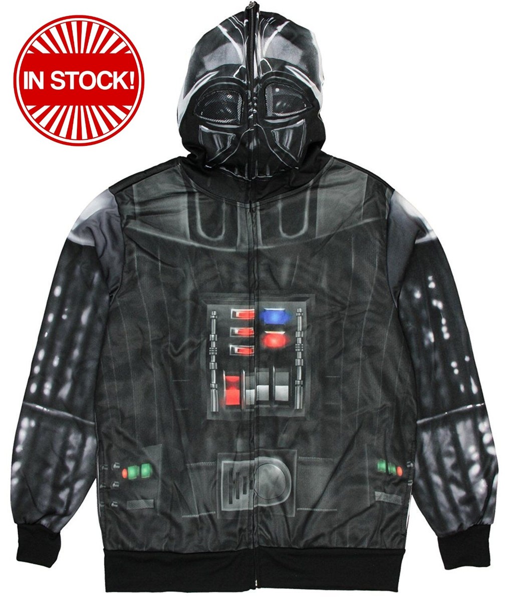 Star Wars: A New Hope - Darth Vader Full Zip-Up Mask Costume Hoodie
