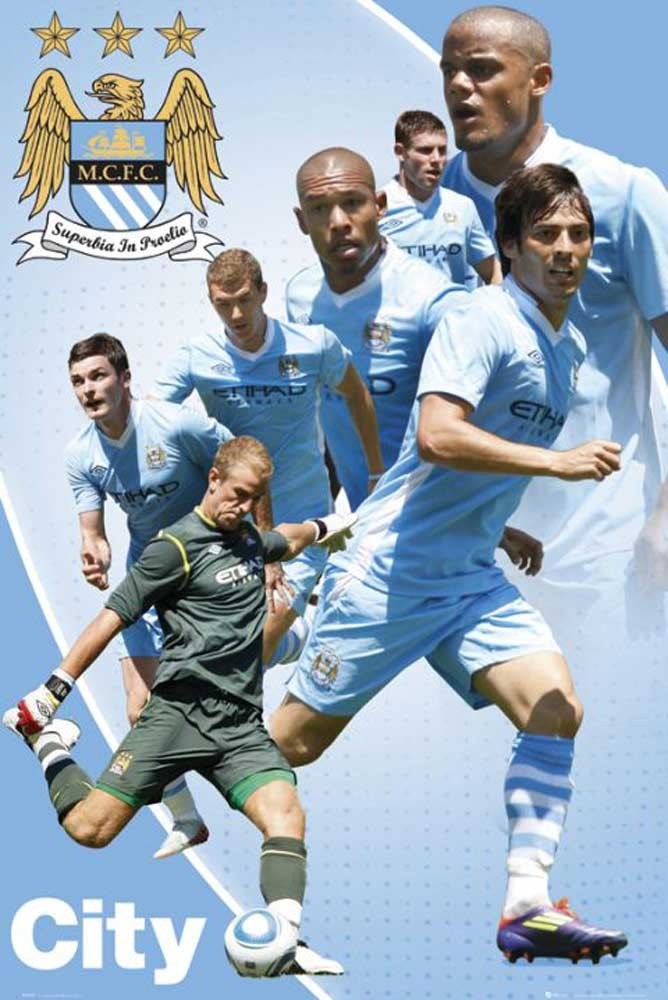 Manchester City FC 11/12 Players Poster