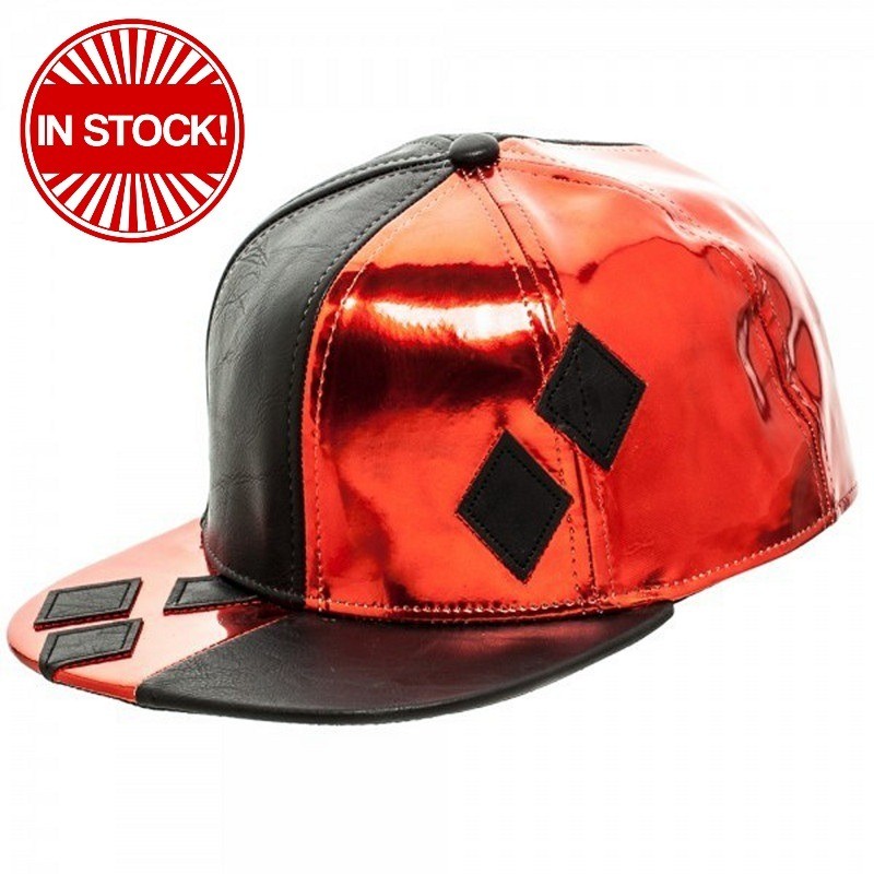 DC Comics Batman Harley Quinn PU Suit Up Snapback w/Applique Diamonds