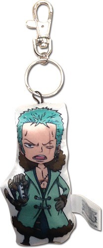 One Piece - SD Roronoa Zoro Plush Keychain 4"H