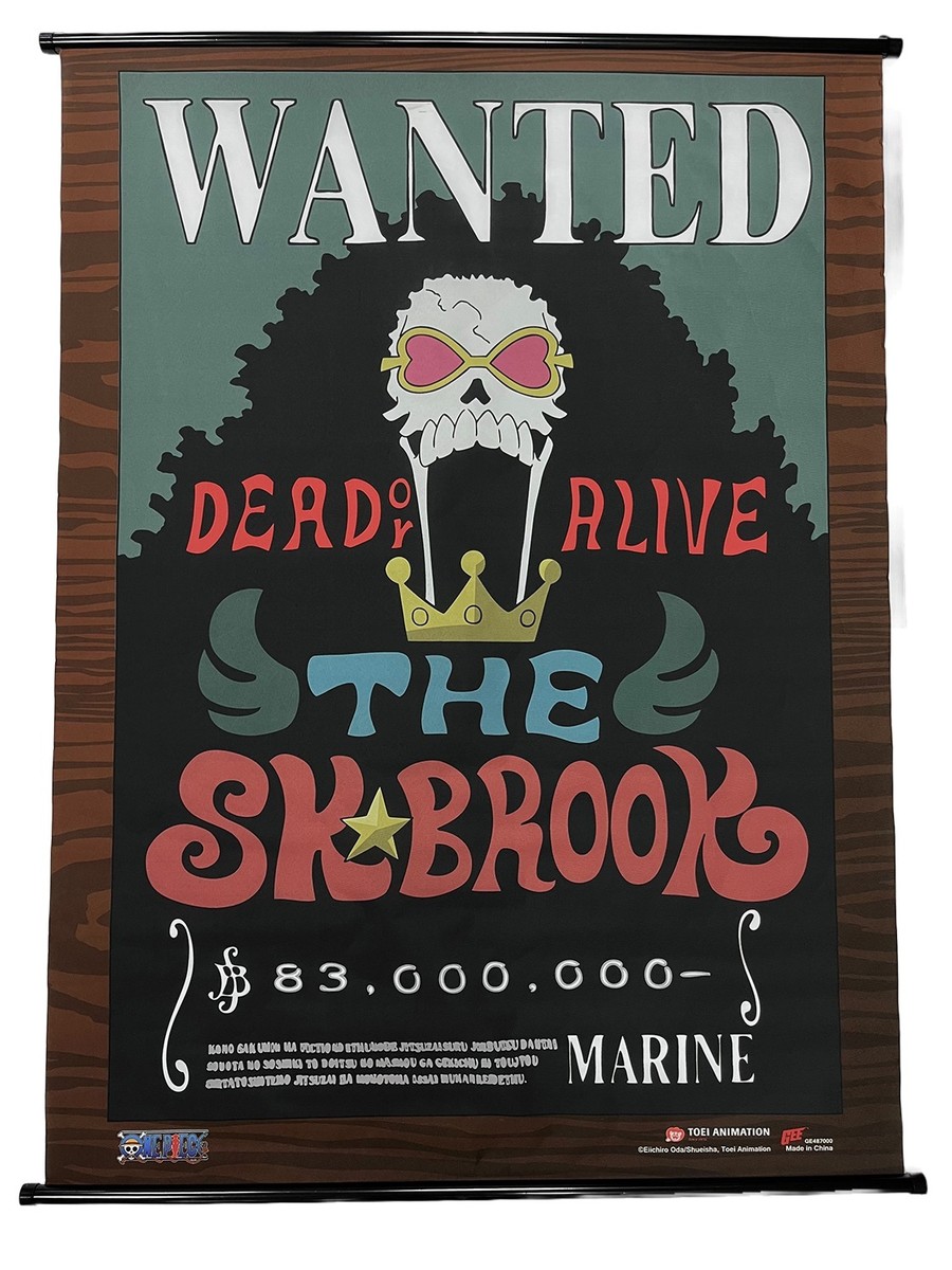 One Piece - Wanted Poster Soul King Brook Wall Scroll