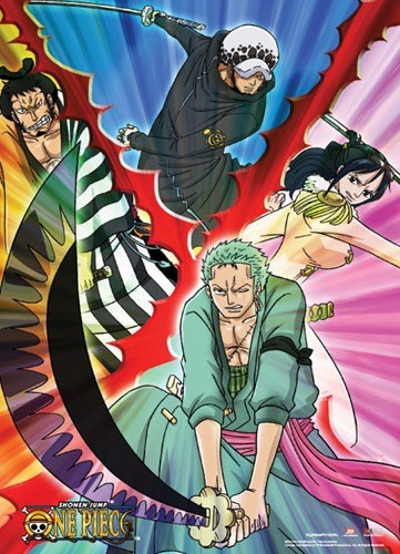 One Piece - Swordsmen Wall Scroll