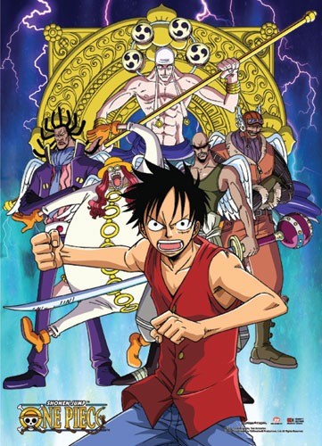 One Piece - Monkey D. Luffy Vs Enel's Warriors Wall Scroll