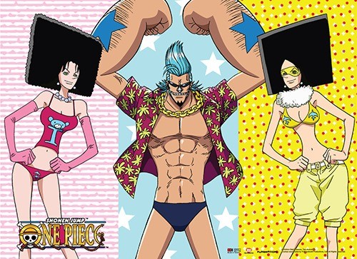 One Piece - Franky, Mozu & Kiwi Wall Scroll