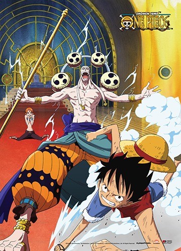 One Piece - Monkey D. Luffy & Nami Vs Enel Wall Scroll