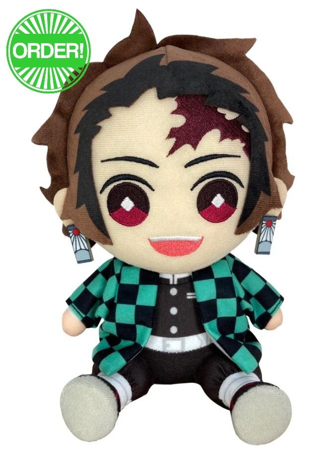 Demon Slayer - Tanjiro Kamado Sitting Plush 7"H