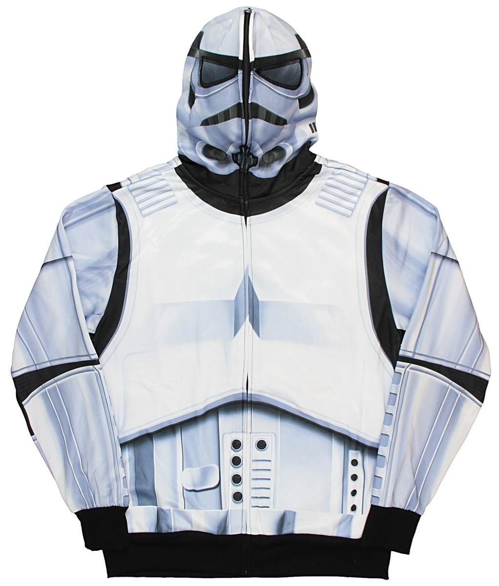 Star Wars: A New Hope - Stormtrooper Full Zip-Up Mask Costume Hoodie