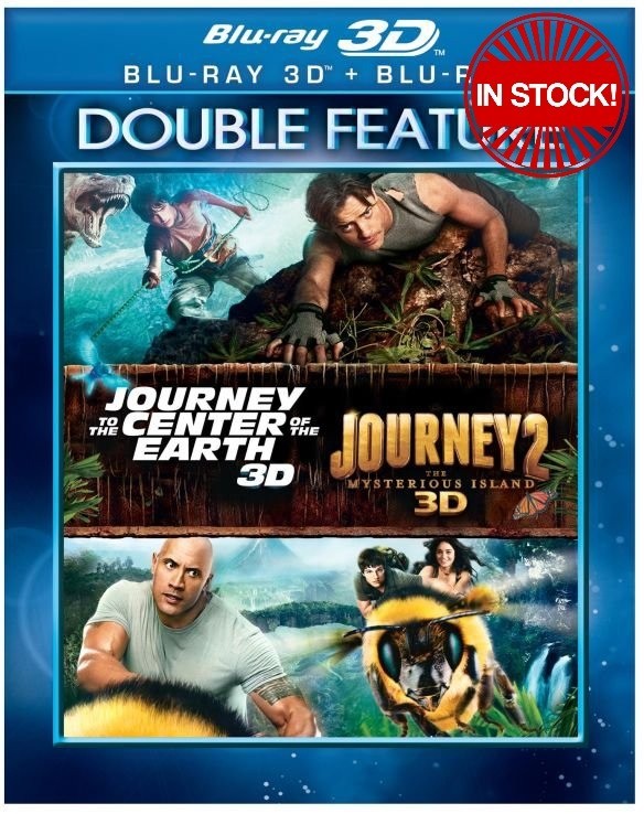 Journey to the Center of the Earth Blu-ray 3D & Journey 2: The Mysterious Island (Blu-ray 3D/ Blu-ray + DVD) Double Feature