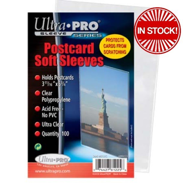 Ultra Pro Sleeve Series Postcard Soft Sleeves 100ct Pack
