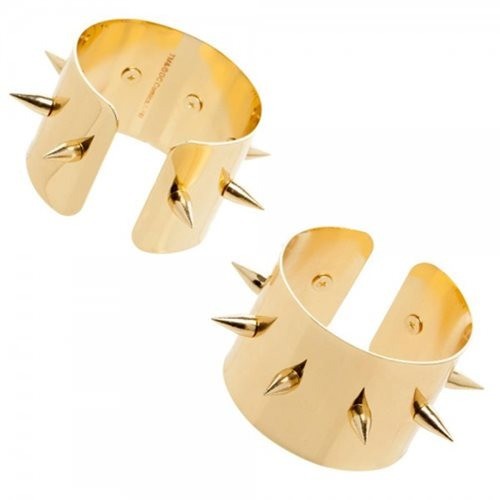 Suicide Squad Harley Quinn Cosplay Spiked Gold Cuffs