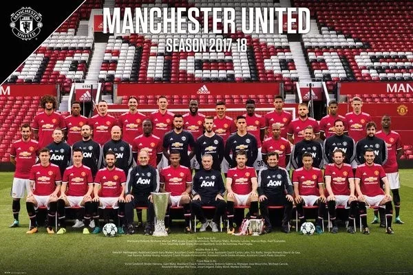 Manchester United FC 17/18 Squad Poster