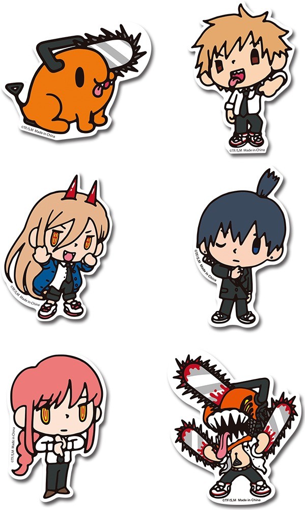Chainsaw Man - SD Character Group Die-Cut Sticker Set
