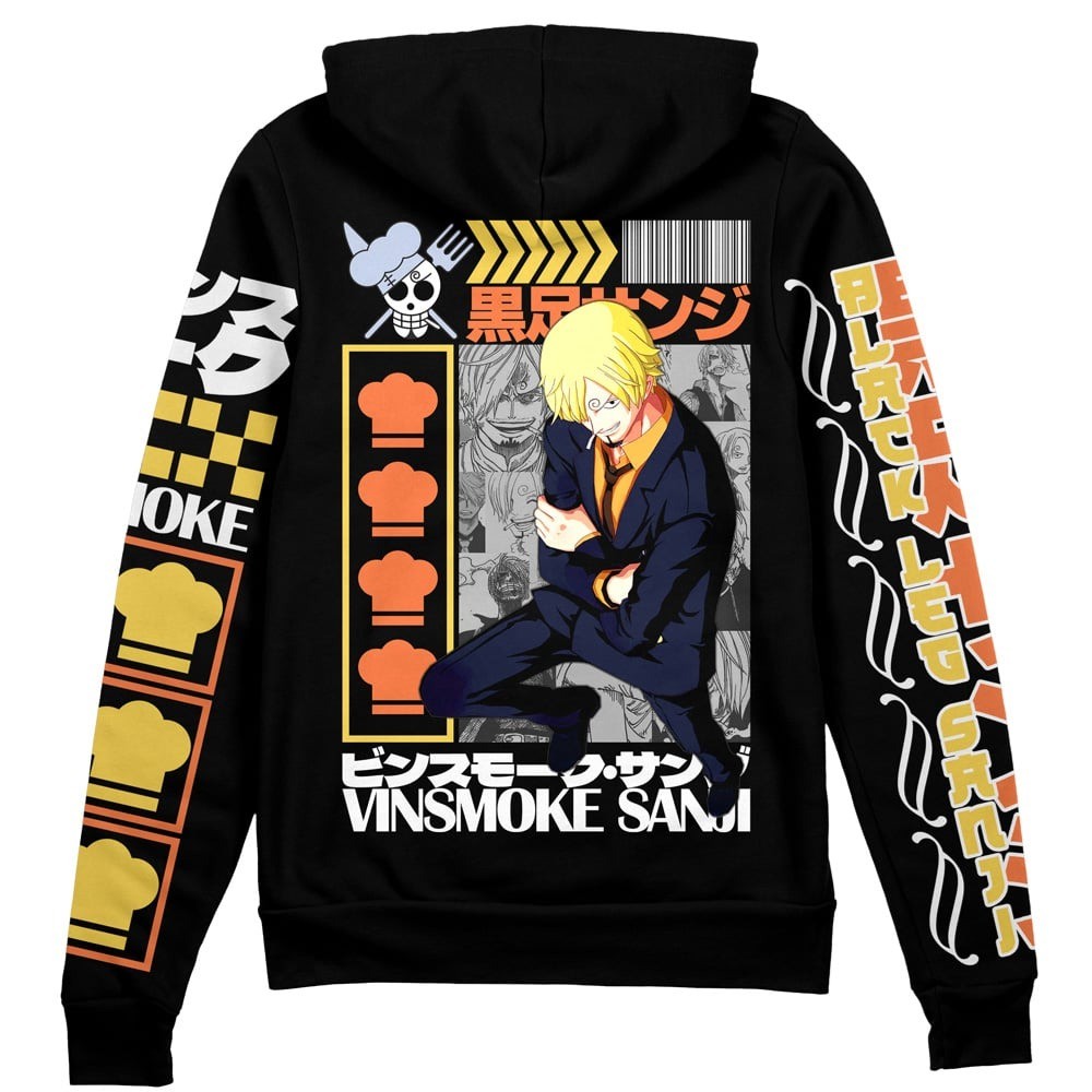 One Piece Vinsmoke Sanji Streetwear Zip Hoodie