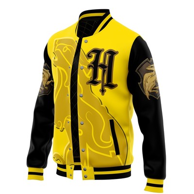 Harry Potter Hogwarts Legacy Hufflepuff V1 Varsity Jacket