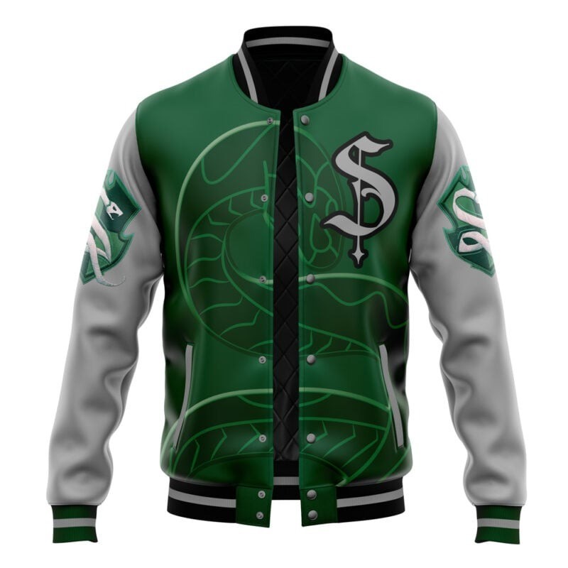 Harry Potter Hogwarts Legacy Slytherin Varsity Jacket