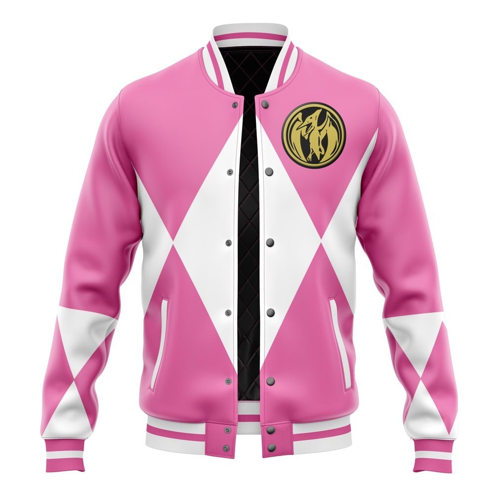 Mighty Morphin Power Rangers Pink Ranger Varsity Jacket