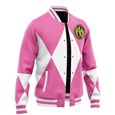 Mighty Morphin Power Rangers Pink Ranger Varsity Jacket