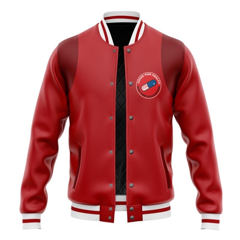 Akira Good for Health Pattern Varsity Jacket