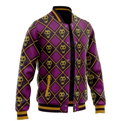 Jojo’s Bizarre Adventure Yoshikage Kira Killer Queen Pattern Varsity Jacket