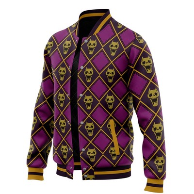 Jojo’s Bizarre Adventure Yoshikage Kira Killer Queen Pattern Varsity Jacket