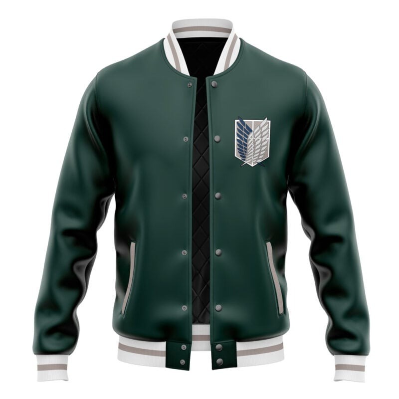 Attack On Titan Survey Corps Pattern Varsity Jacket